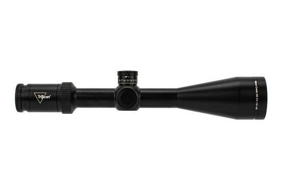 Trijicon Credo HX 2.5-15x56 rifle scope features a satin black anodized finish